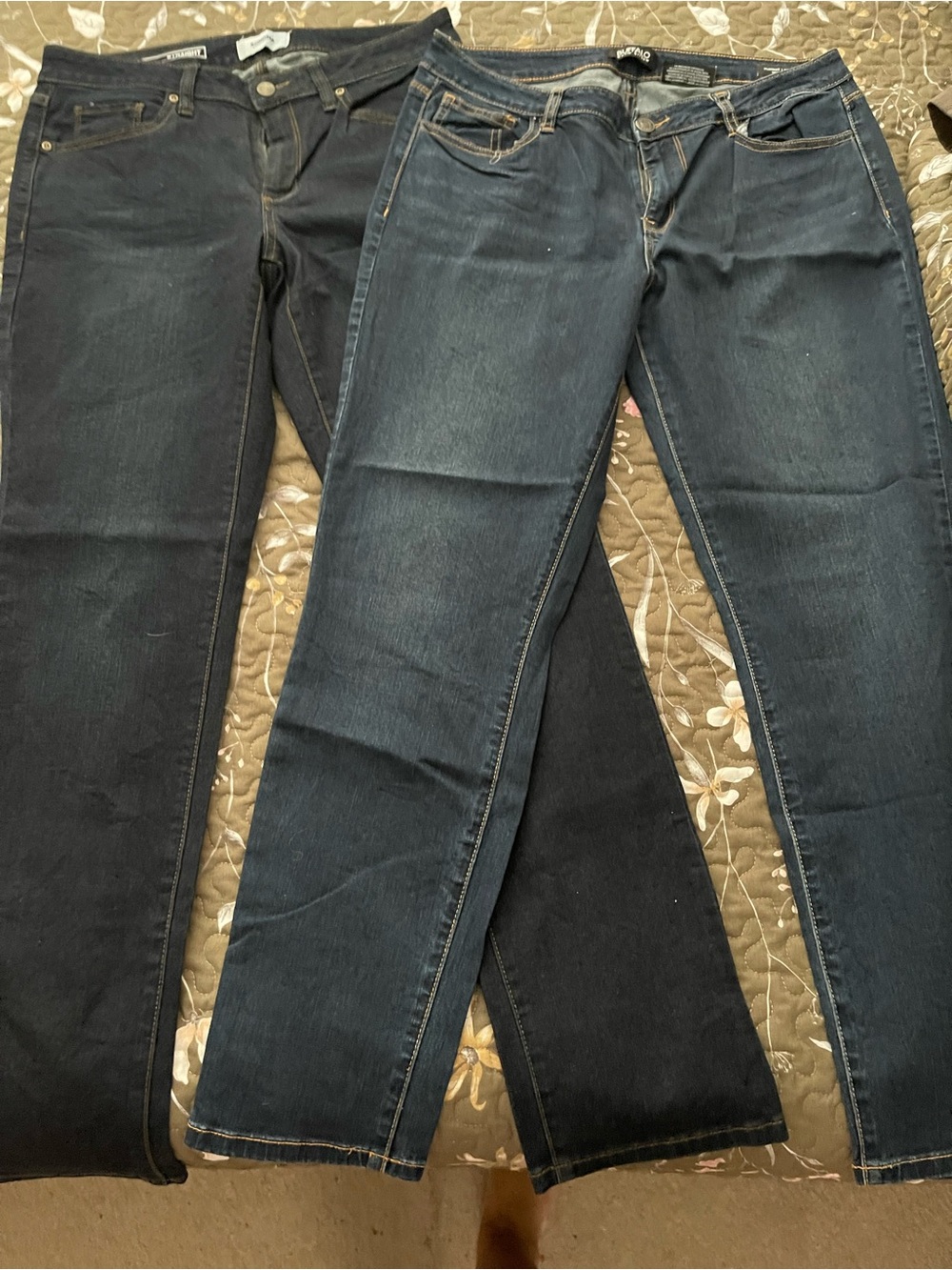 Sonoma Women's Straight Leg Jeans in Dark Blue and 1 pair of light blue jeans